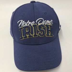 Youth Notre Dame Fighting Irish Hat Adjustable Under Armour Blue Gold NCAA Boys